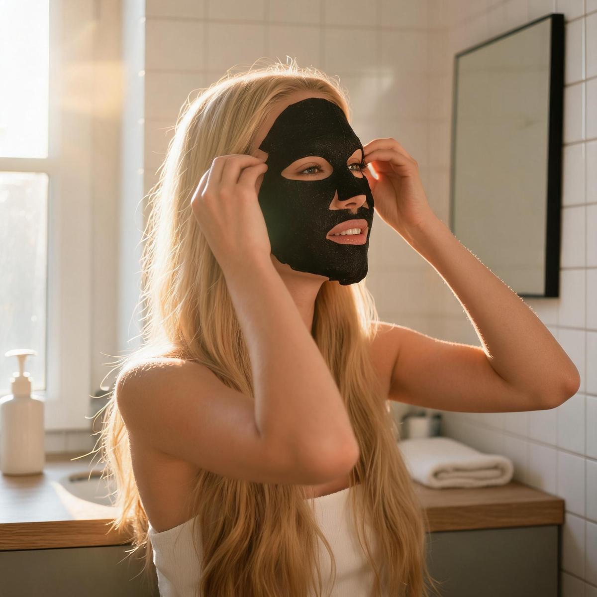 Mascarilla Facial en Tela Purificante de Poros con Ácido Salicílico