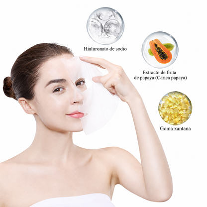 Mascarilla Facial en Tela de Papaya