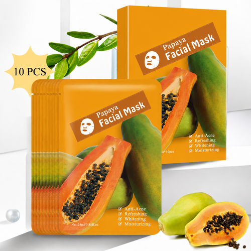 Mascarilla Facial en Tela de Papaya
