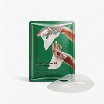 Mascarilla Facial en Tela Purificante con Aceite de Árbol de Té