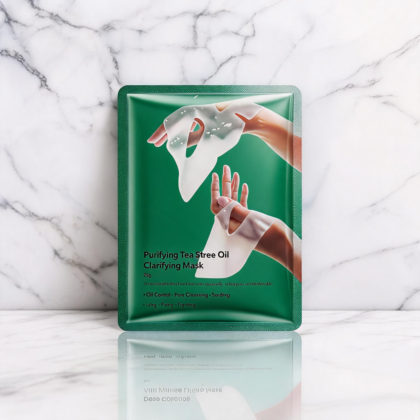 Mascarilla Facial en Tela Purificante con Aceite de Árbol de Té