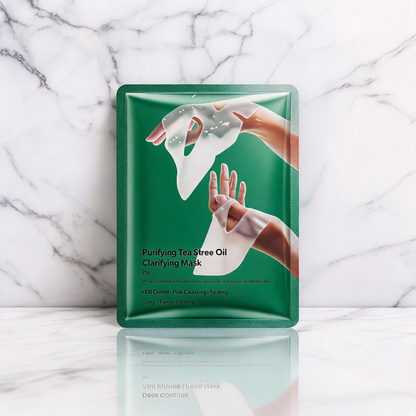 Mascarilla Facial en Tela Purificante con Aceite de Árbol de Té